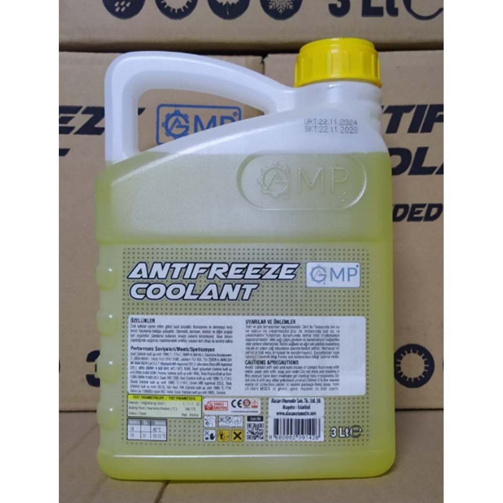ANTİFRİZ SARI 3 LT AGMP (-40 C)