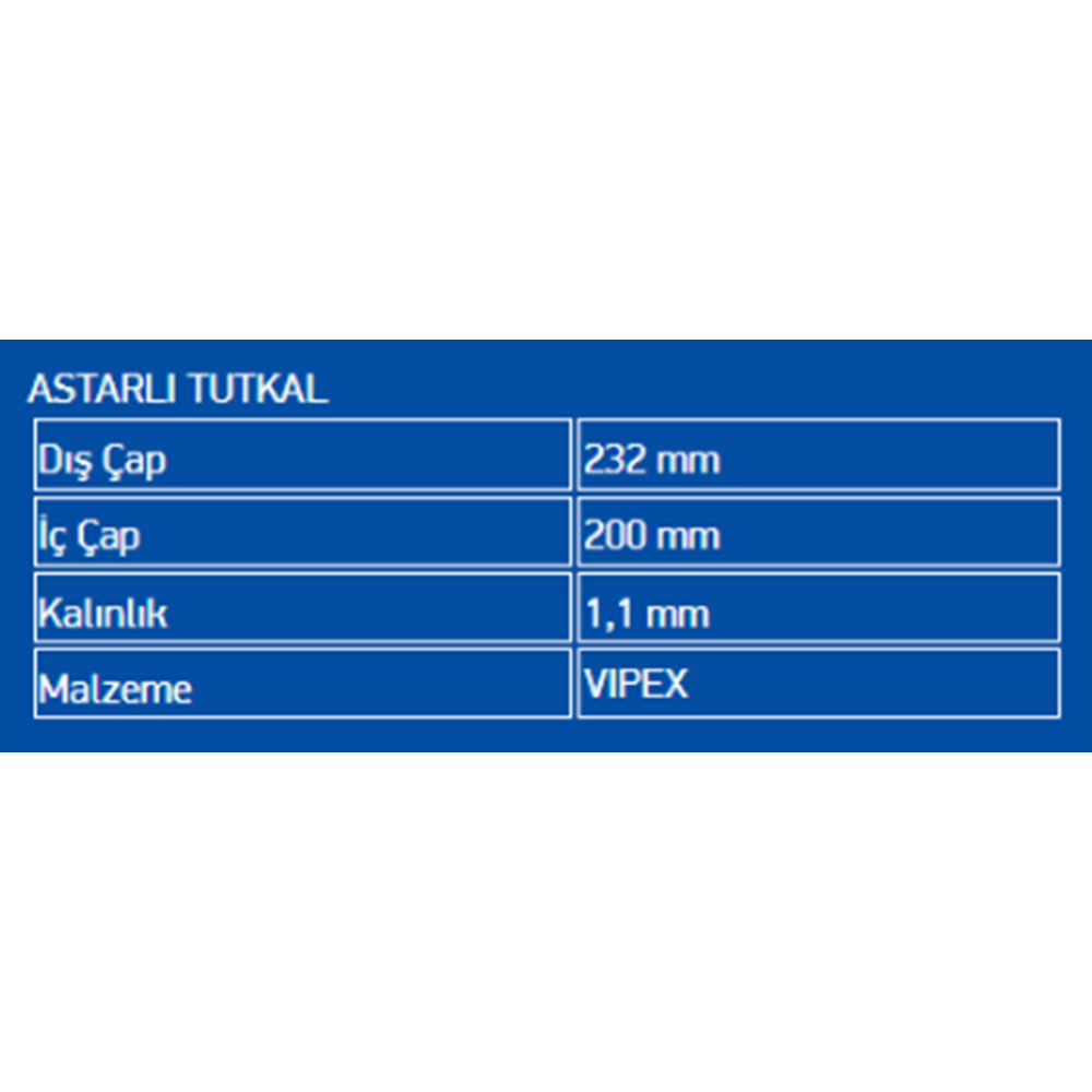 LINING W/GLUE VIPEX ZF6HP19