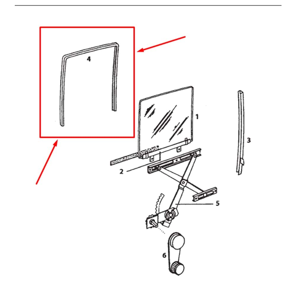 FİTİL KAPI CAM ARKA SAĞ/SOL TELCOLINE