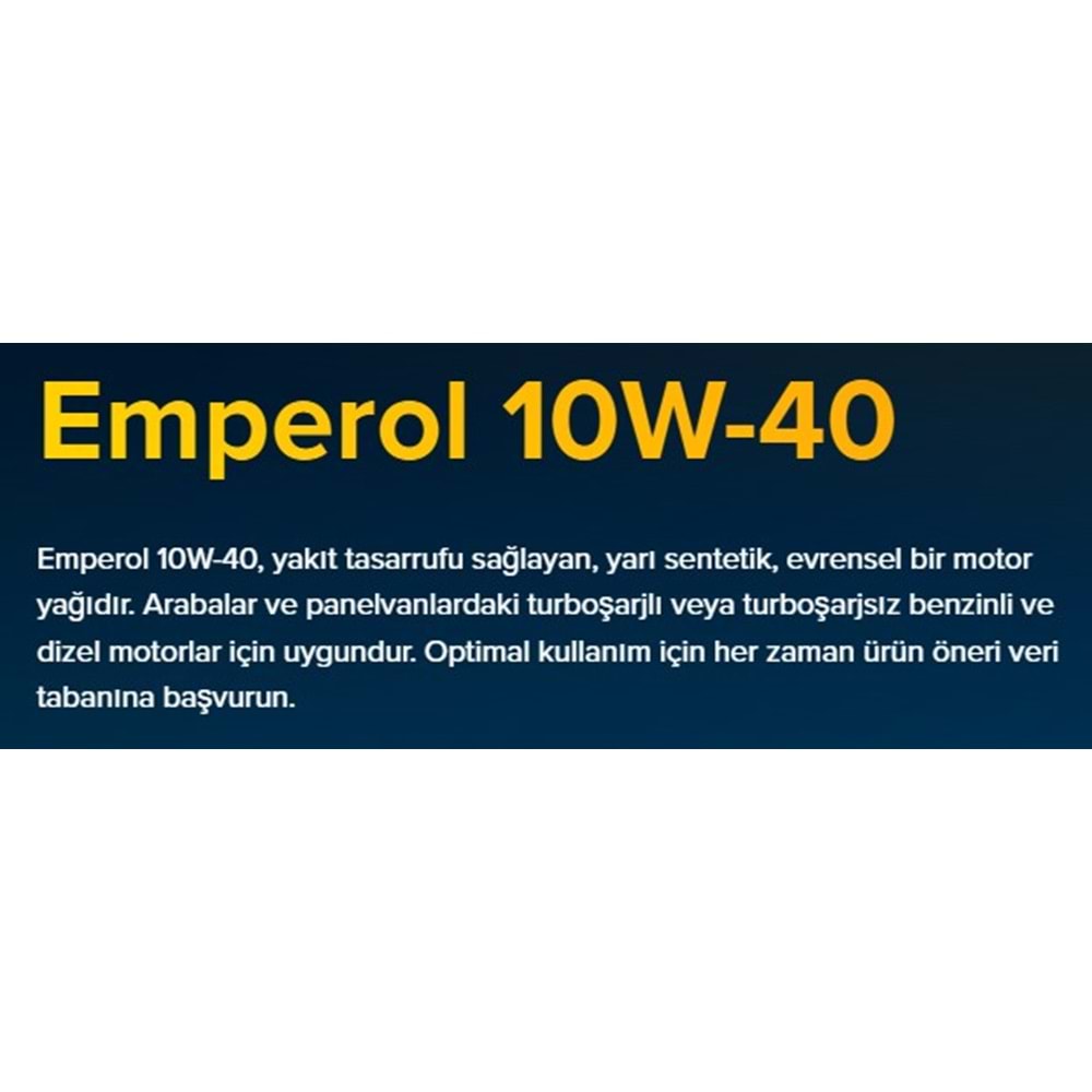 MOTOR YAĞI (10W40) SN 1LT (EMPEROL) KROON-OIL