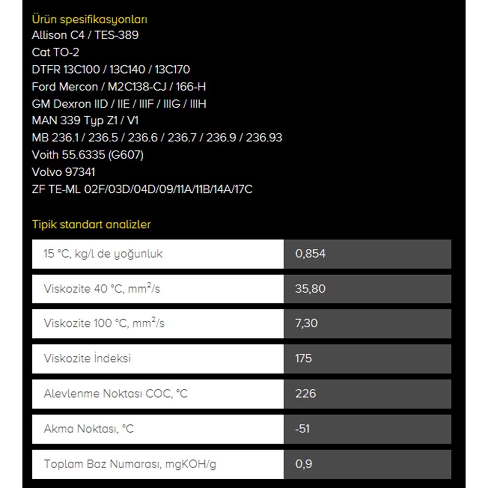 OTOMATİK ŞANZIMAN YAĞI DIII ALMİROL 20LT KROON-OIL