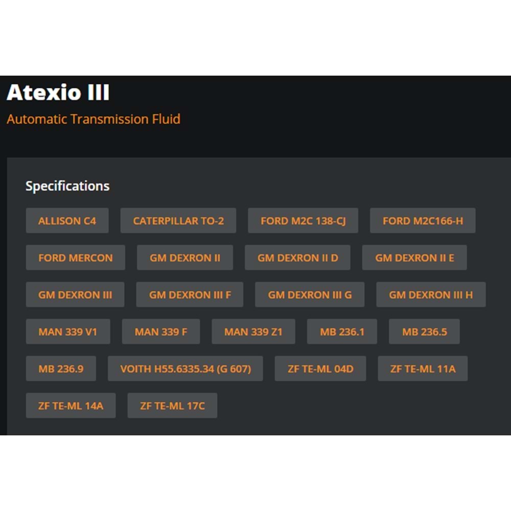 OTOMATİK ŞANZIMAN YAĞI DIII ATEXIO 205LT RYMAX