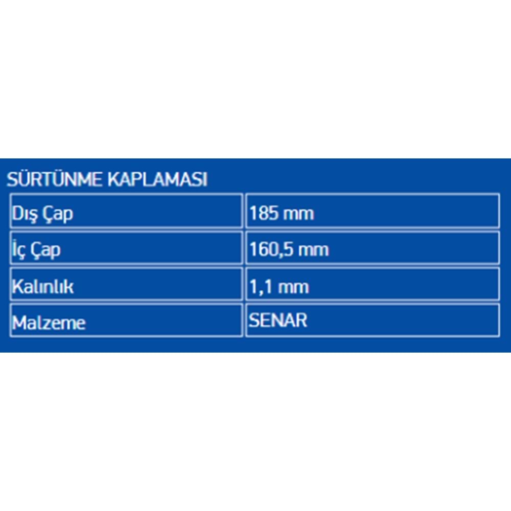 FRICTION LINING (SENAR) ZF6HP19 / ZF6HP26 / ZF6HP28