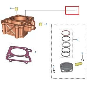 SİLİNDİR BLOK PULSAR NS200/RS200 orj.