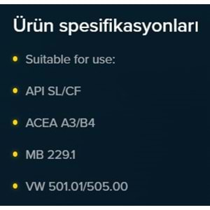 MOTOR YAĞI (10W40) 4LT (TORSYNTH) KROON-OIL