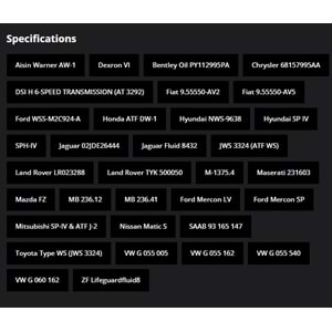 OTOMATİK ŞANZIMAN YAĞI 6HP ATEXIO VI MV (SARI) 20LT RYMAX