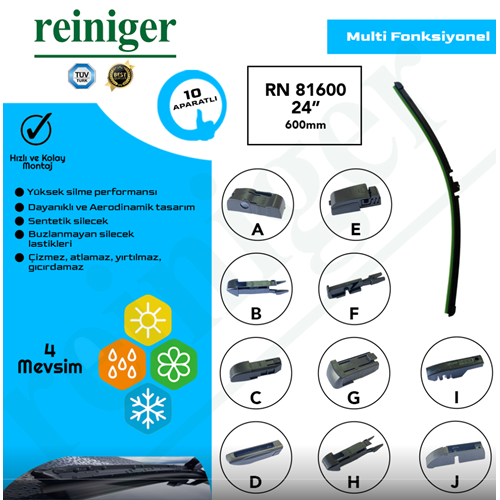 SİLECEK SÜPÜRGESİ (APARATLI) 600MM