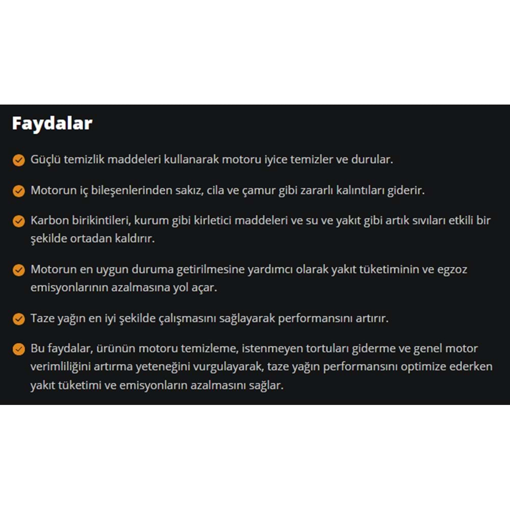 MOTOR YIKAMA KATKISI (ENGINE FLUSH) 250ML RYMAX