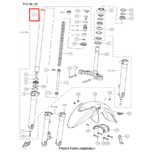 ÖN AMORTISÖR BORUSU İÇ APACHI 150/180 TVS ORJ.