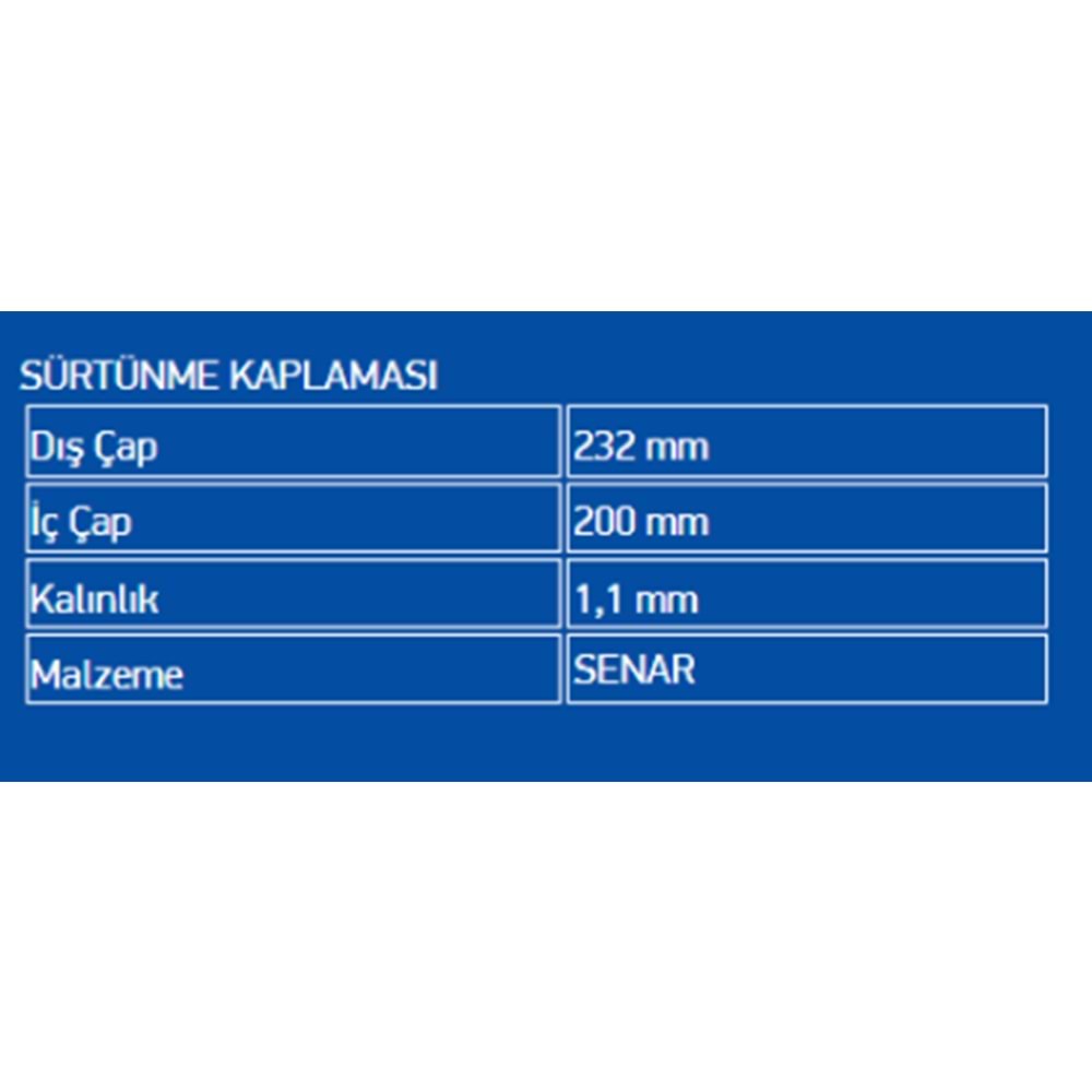 FRICTION LINING (SENAR) ZF6HP19